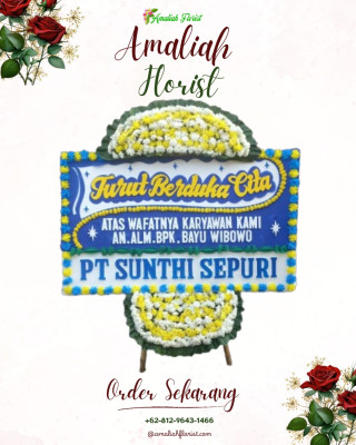 Papan Bunga Duka di Baya Biru